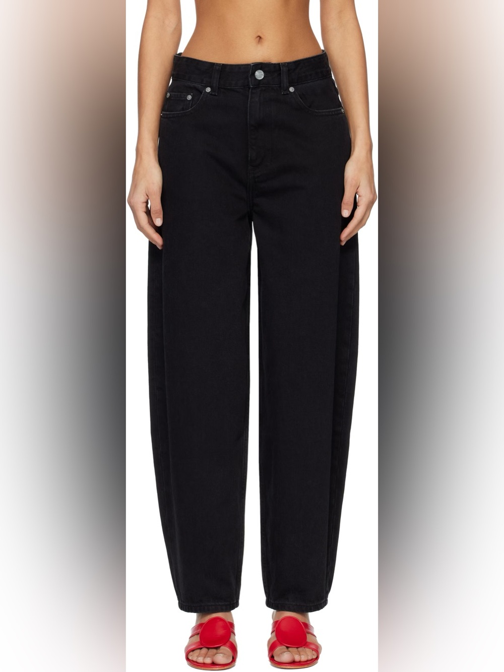 Ganni Washed Black Denim Jeans Sz 30 NWT